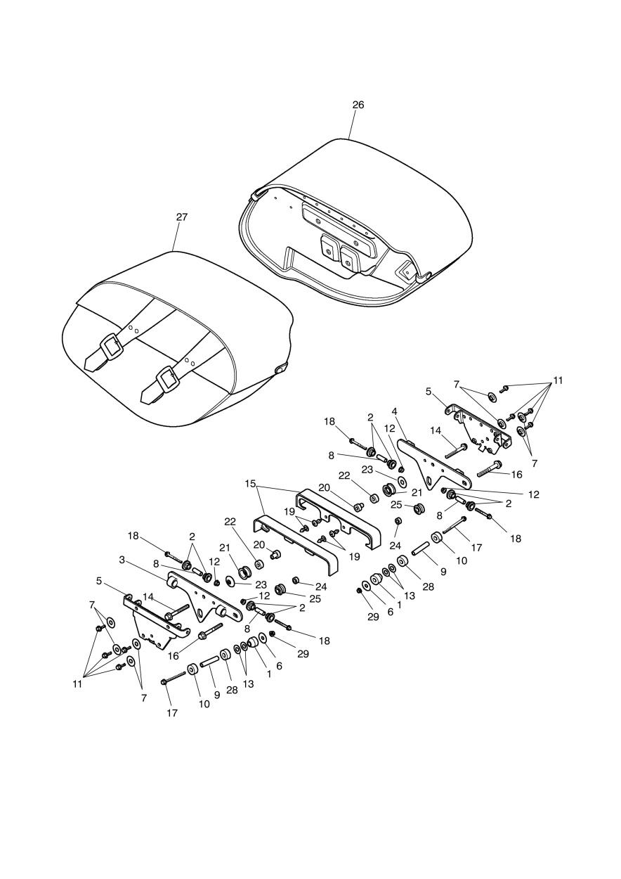 Panniers - Special Edition Only exploded diagram