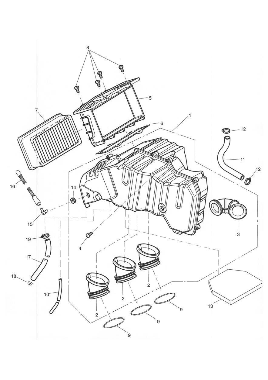 Airbox exploded diagram