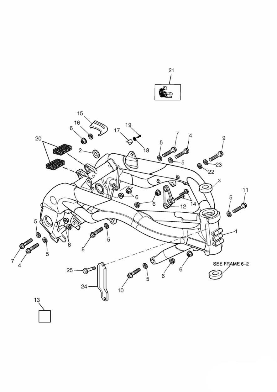 Main Frame & Fittings exploded diagram