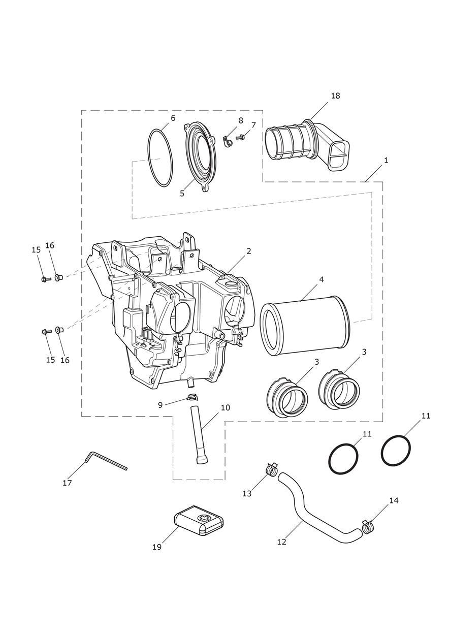 Airbox exploded diagram