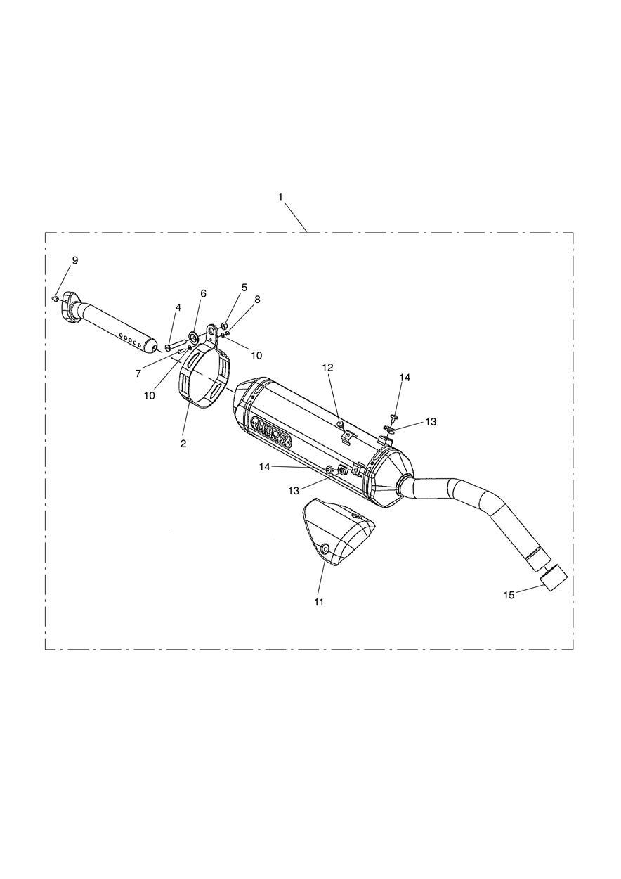 Silencer, Slip-on, Arrow USA (Expt Calif) & EU Mkts exploded diagram