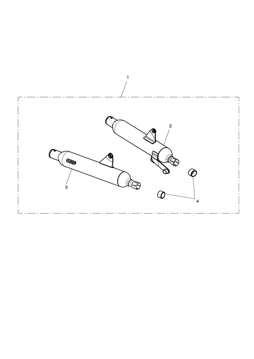 Silencer, Pair, Homologation exploded diagram