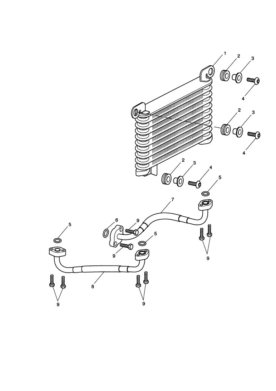 Oil Cooler exploded diagram
