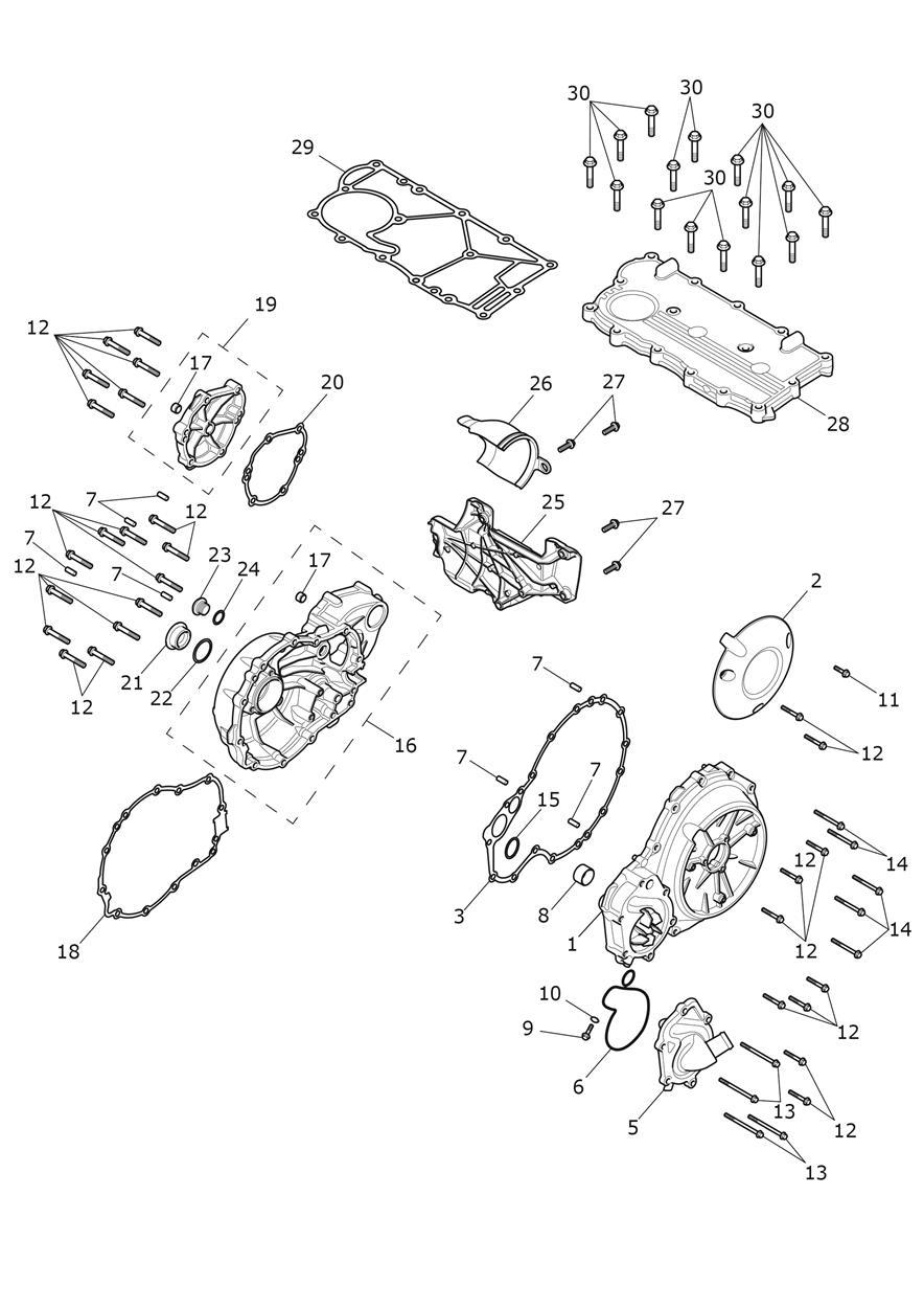 Engine Covers exploded diagram