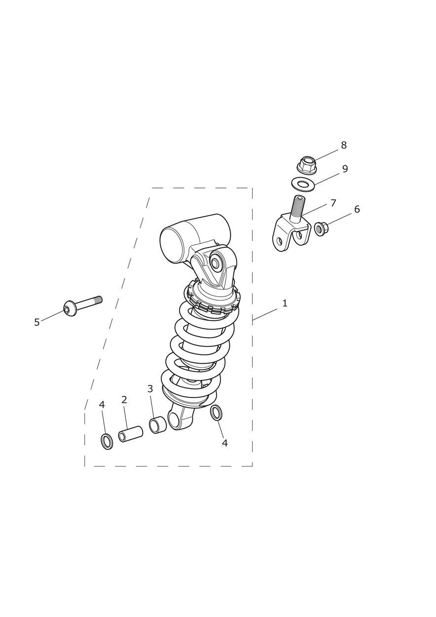 Rear Suspension Unit exploded diagram