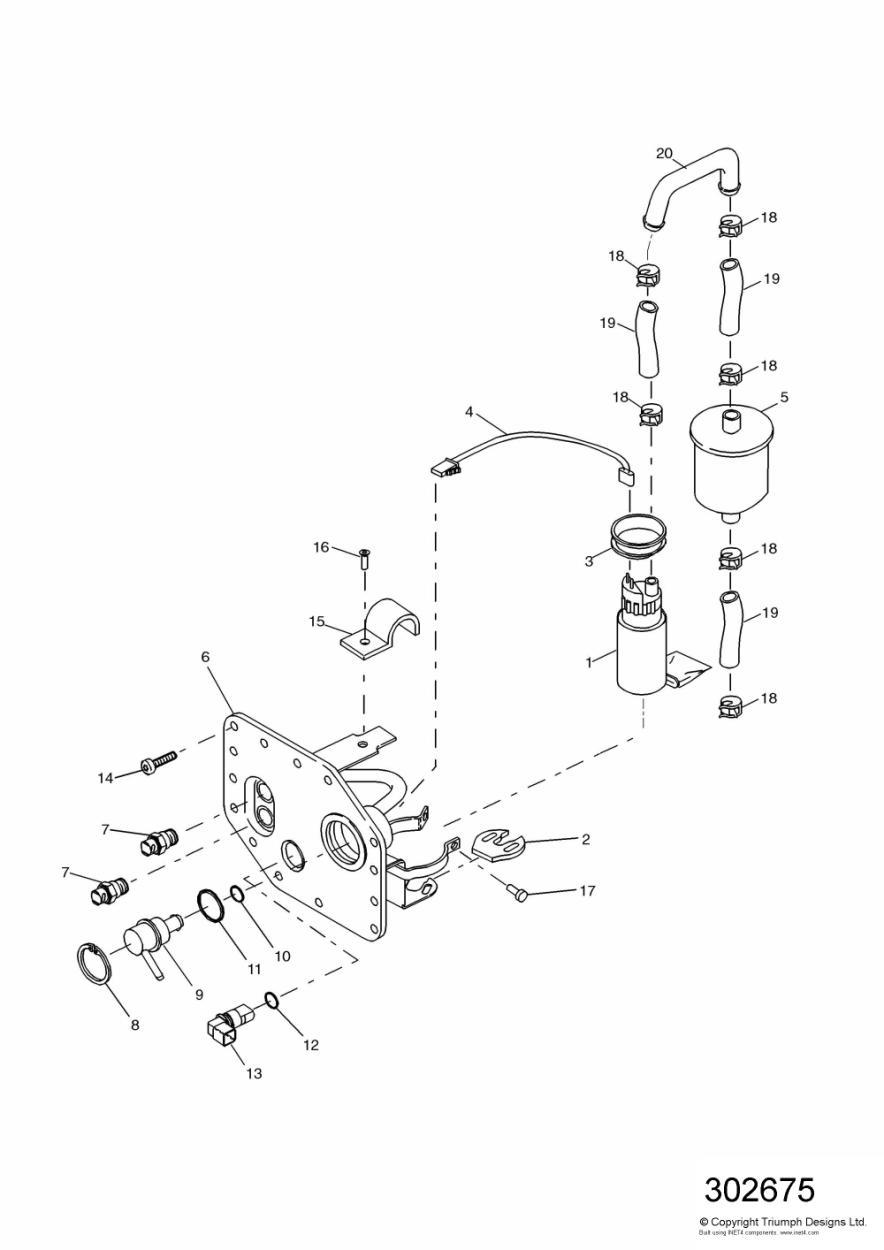 Fuel Pump and Filter exploded diagram