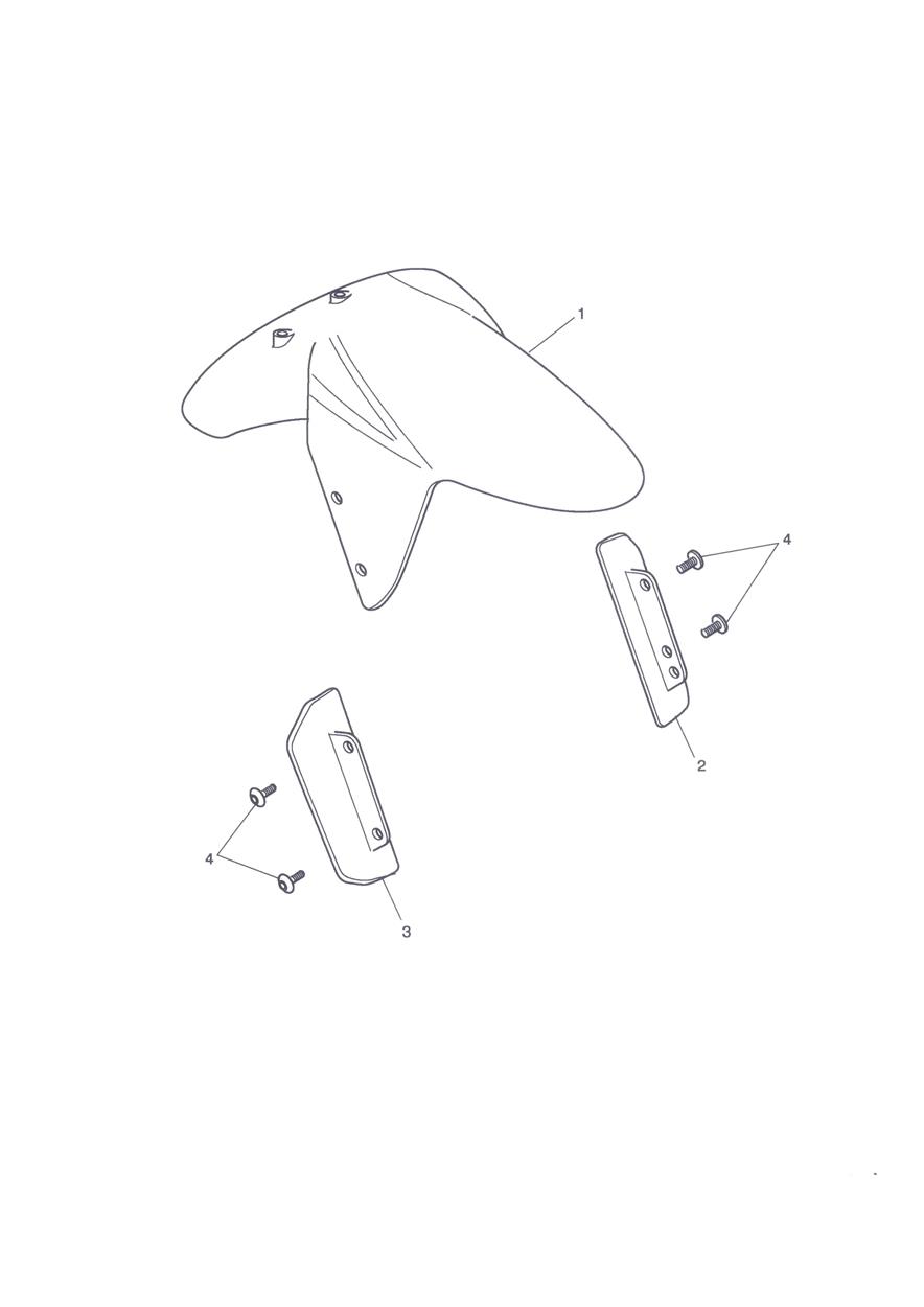 Front Mudguard exploded diagram