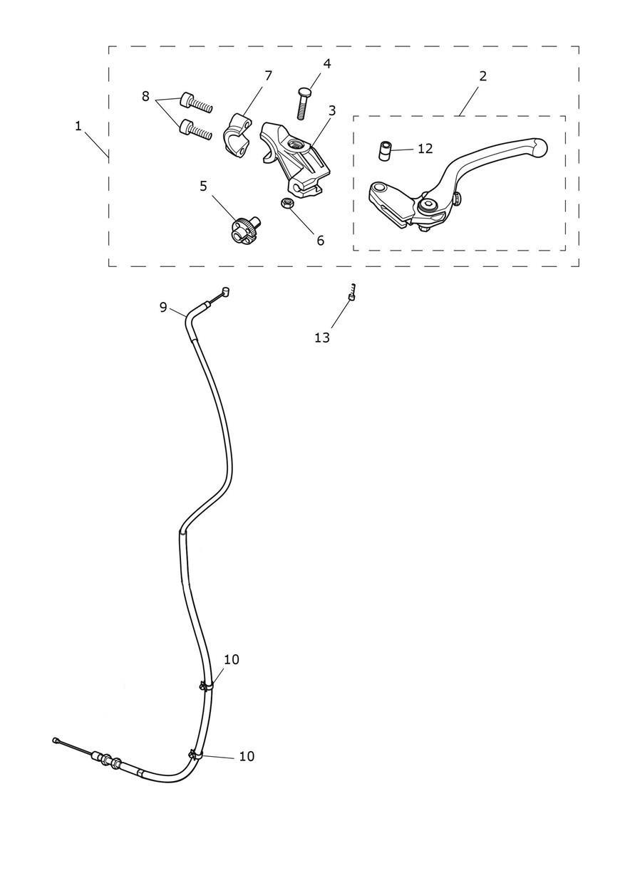 Clutch Controls exploded diagram