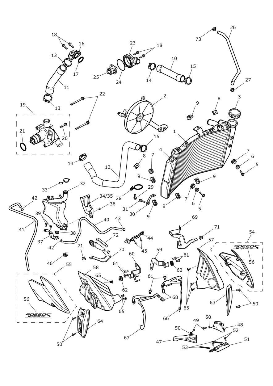 Cooling System exploded diagram