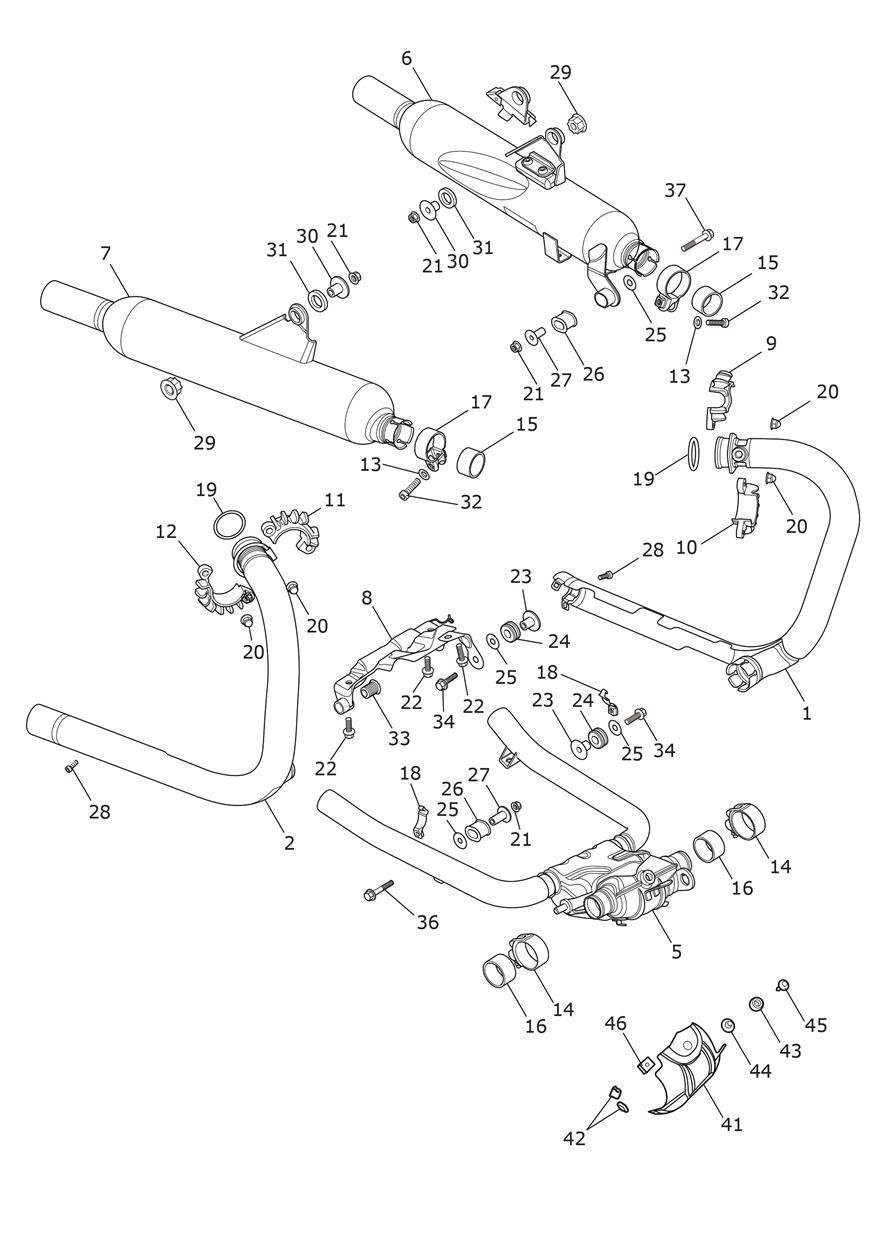 Exhaust System exploded diagram