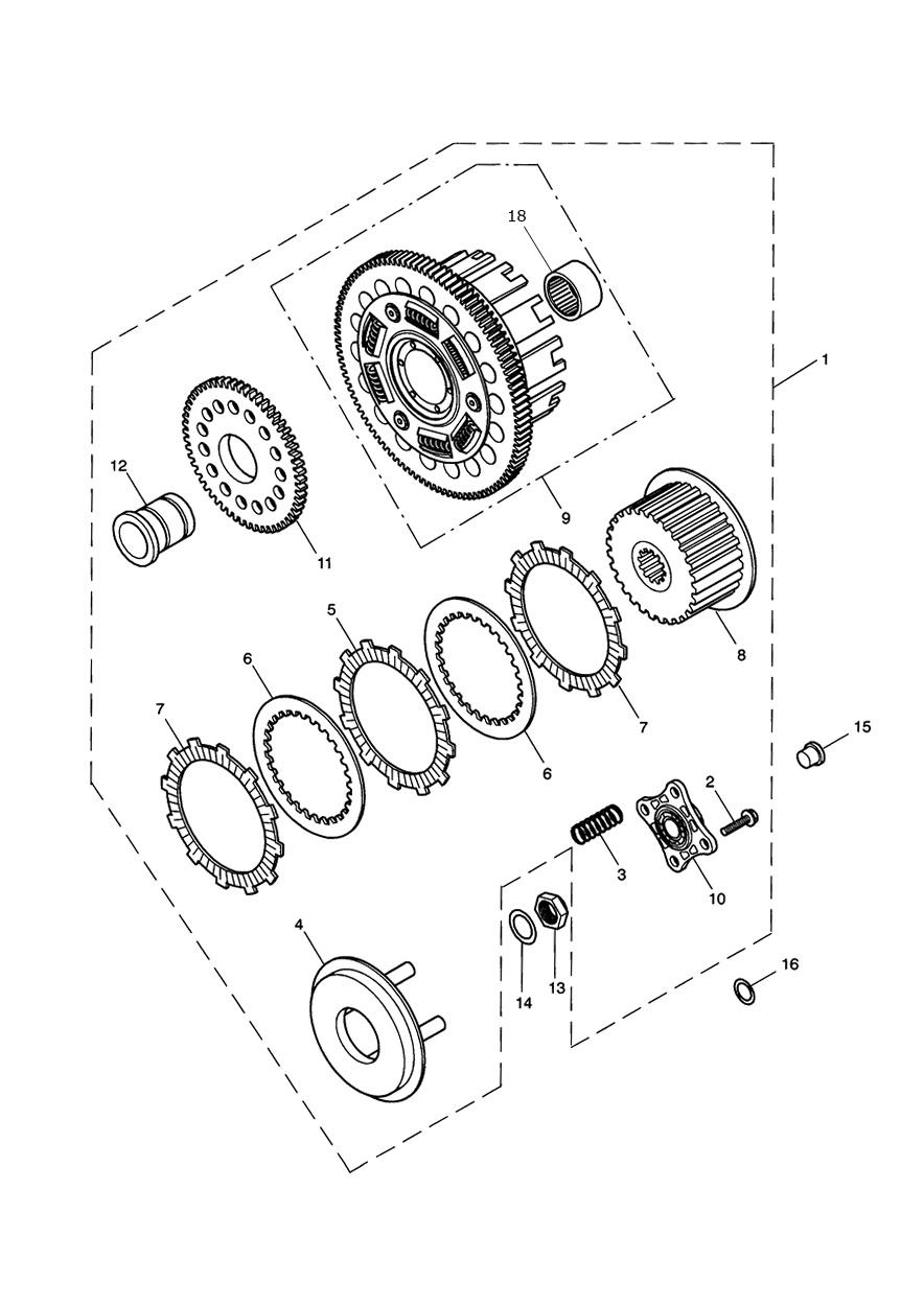 Clutch exploded diagram