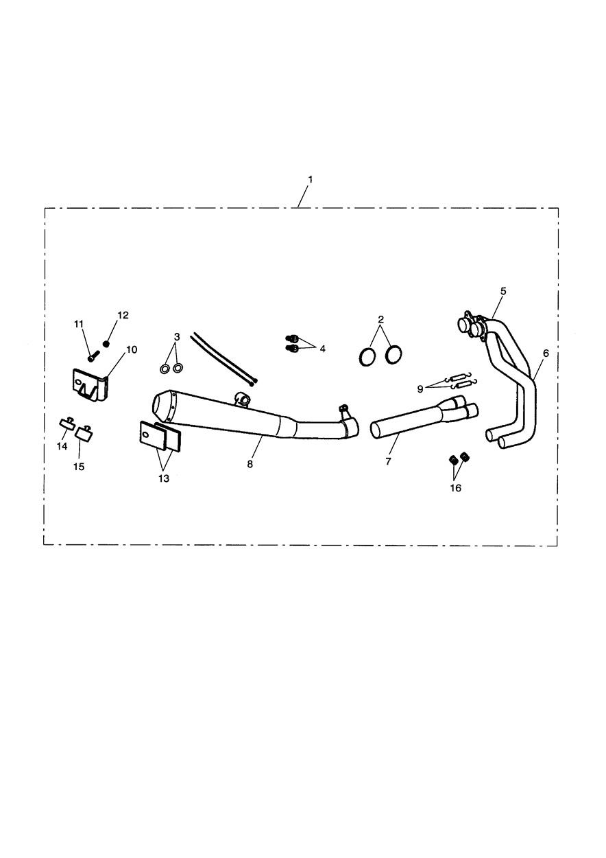 Exhaust System Assy, Arrow 2:1 exploded diagram