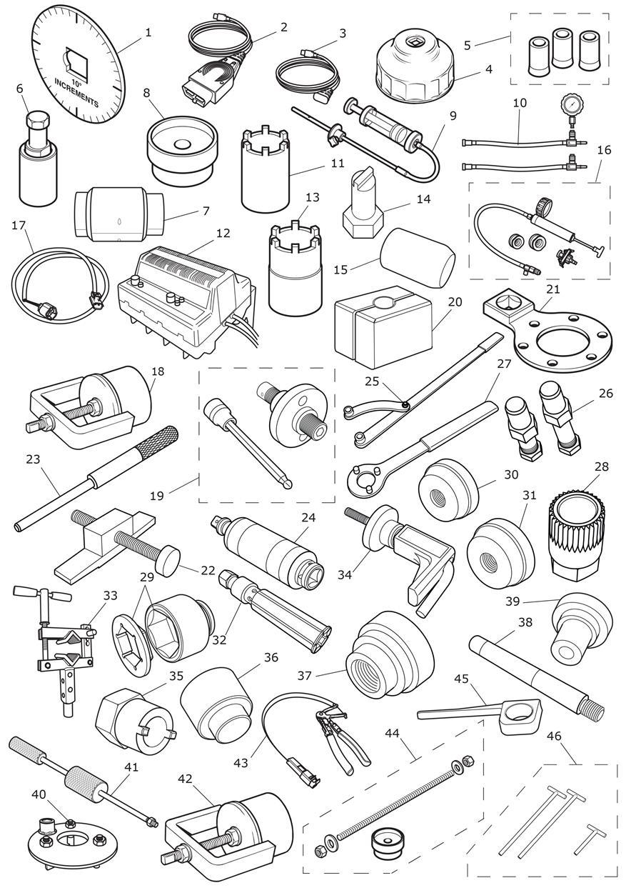 Service Tools exploded diagram
