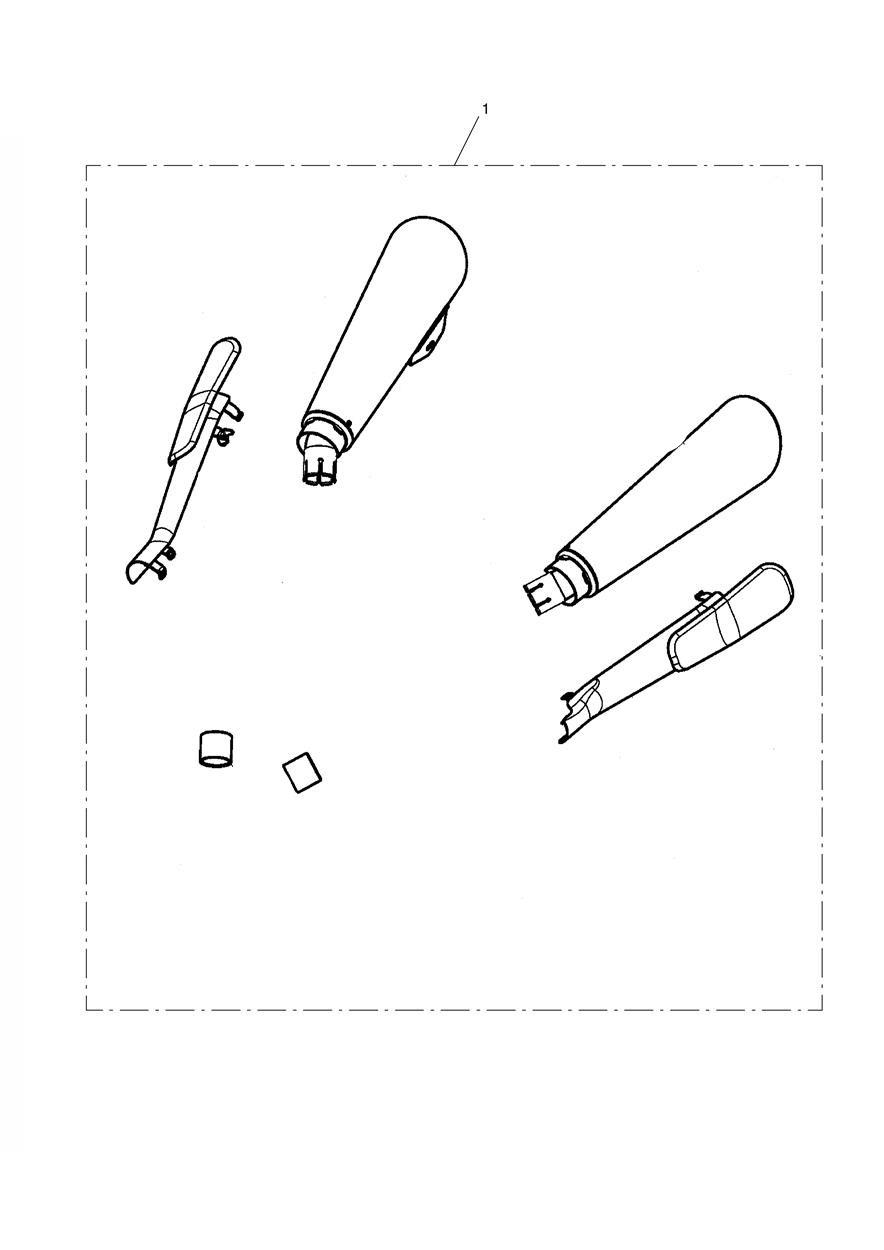 High Flow Silencer Kit, Short exploded diagram