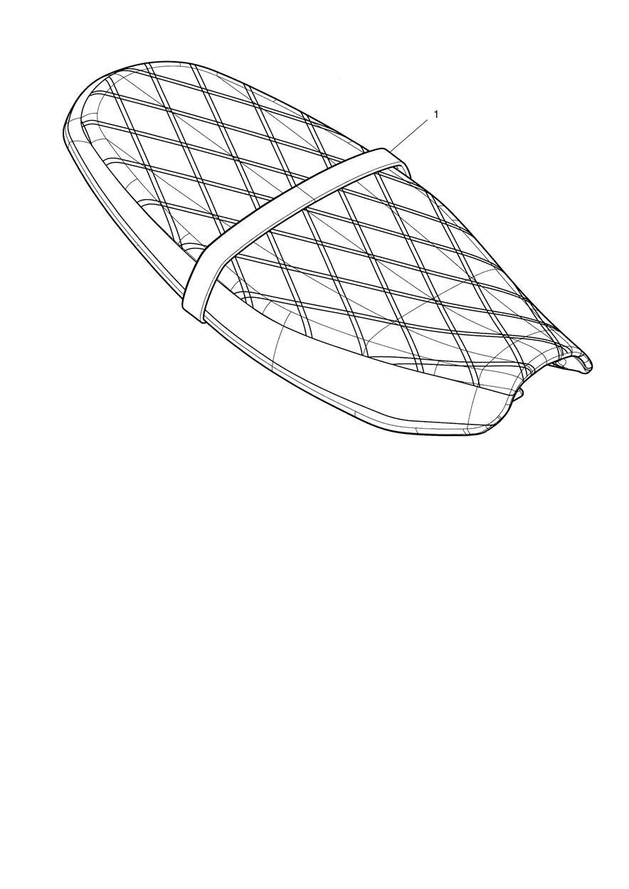 Seat Assembly, Quilted, Brown exploded diagram