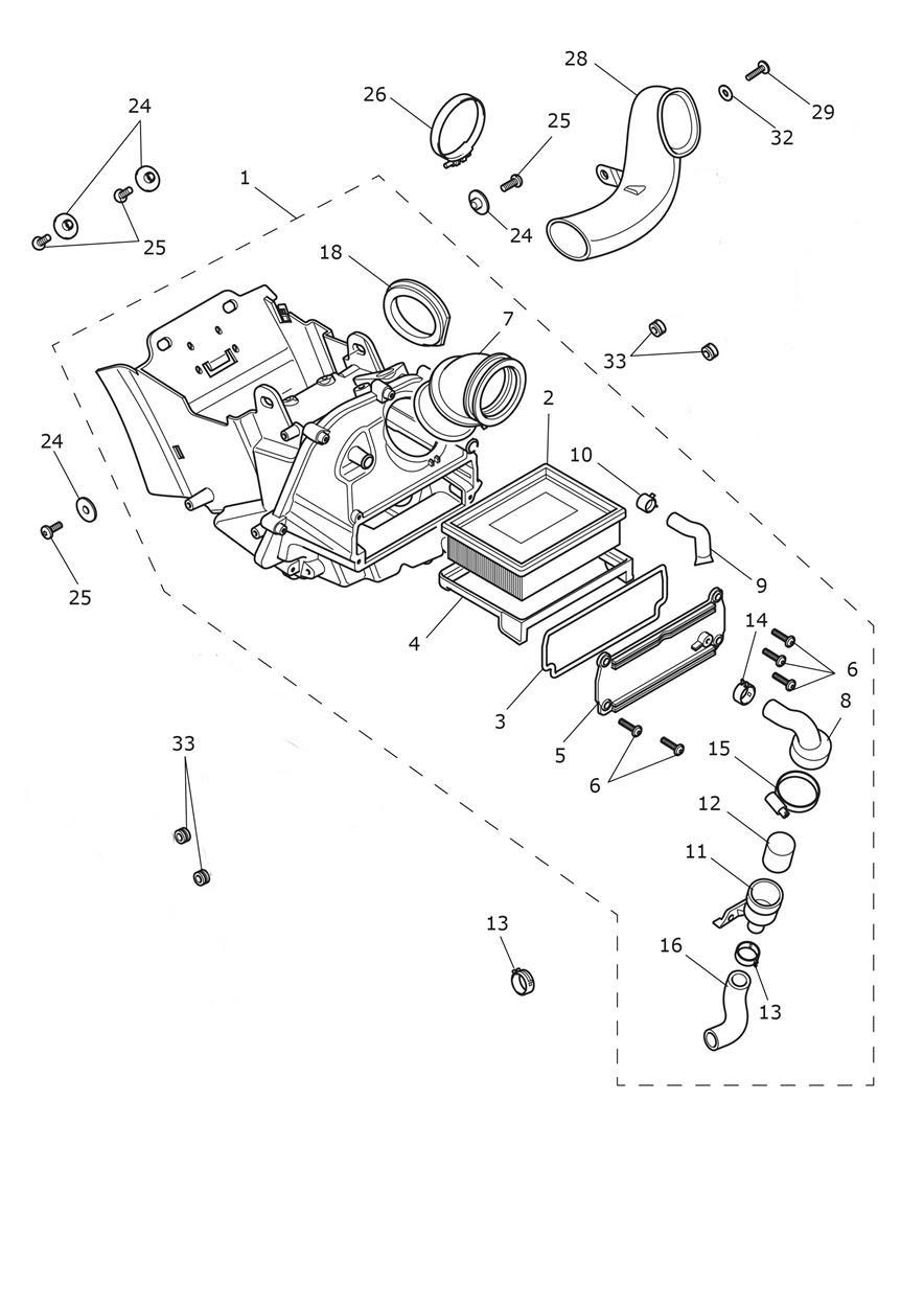 Airbox exploded diagram