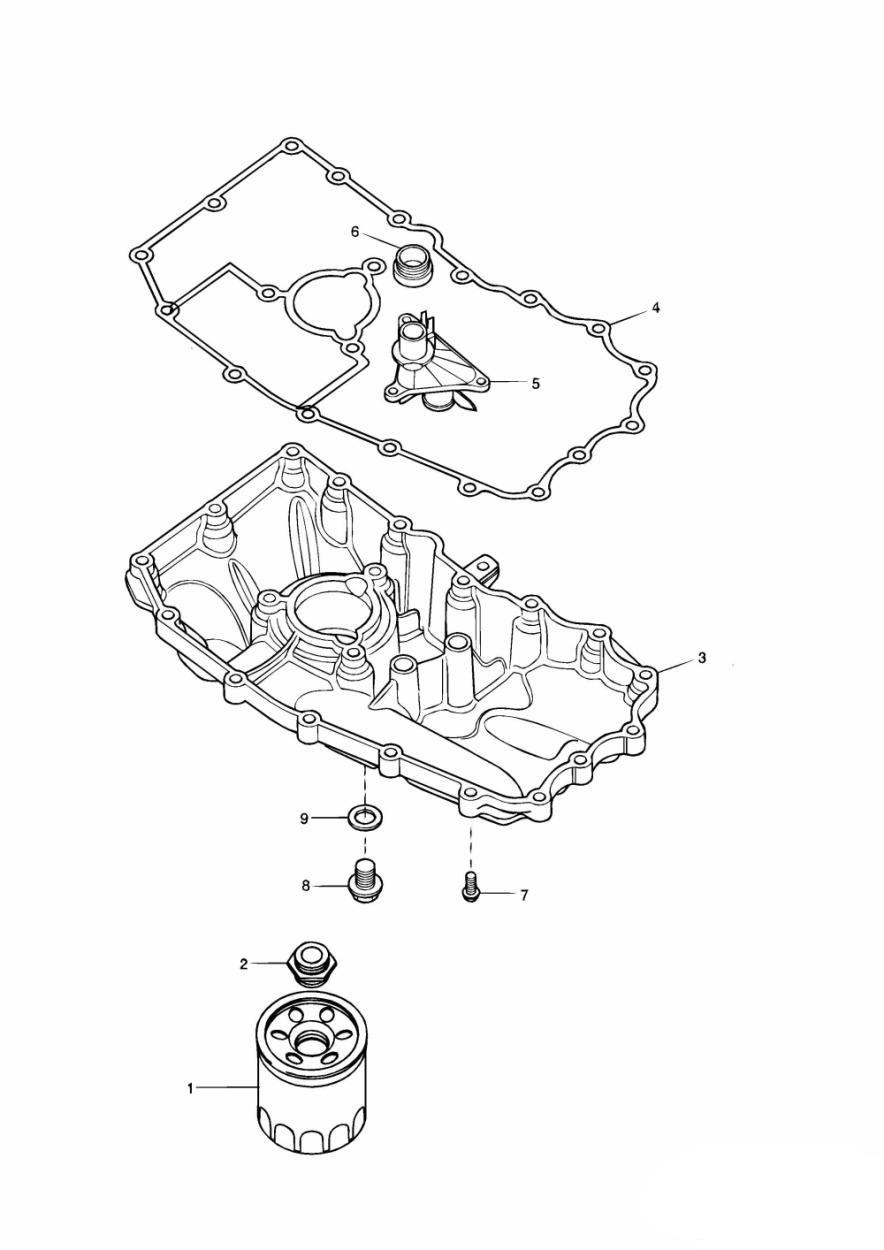 Sump & Fittings exploded diagram