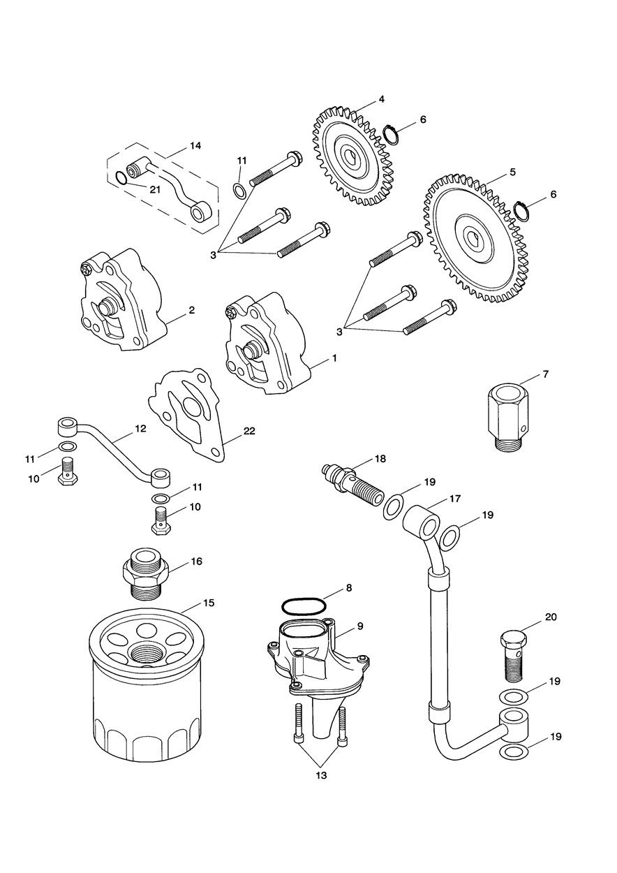 Lubrication System exploded diagram