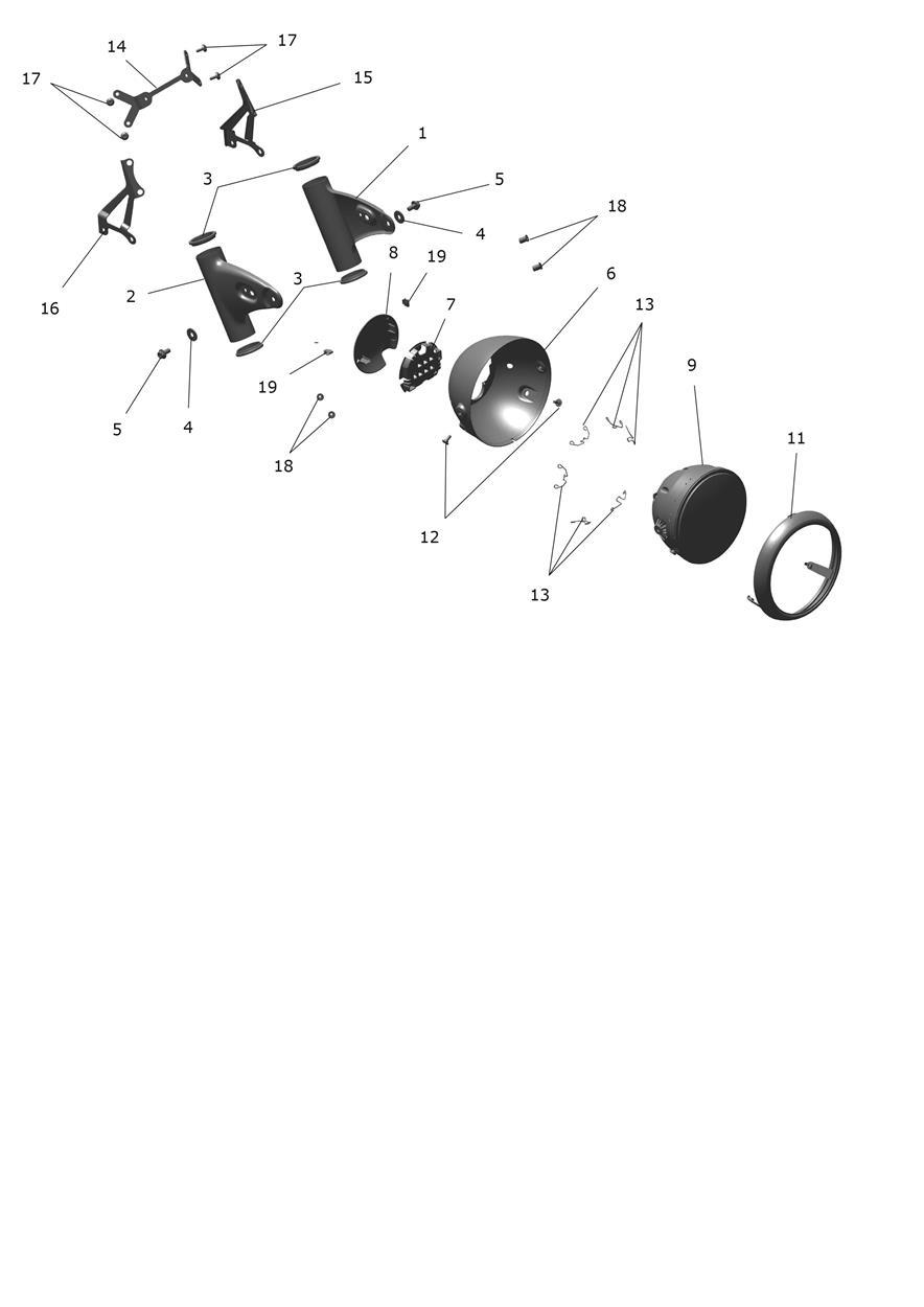 Headlights exploded diagram