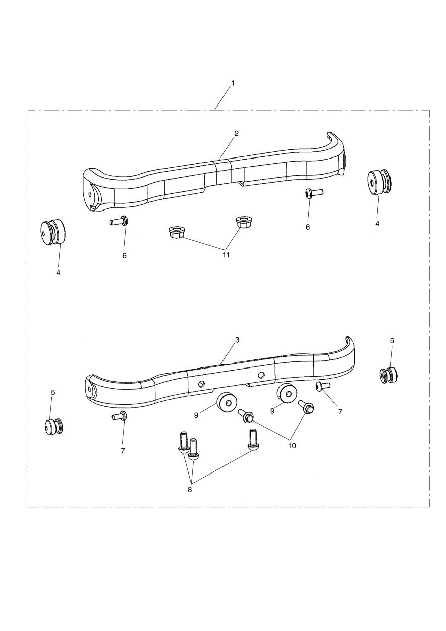 QR Screen Mounting Kit exploded diagram