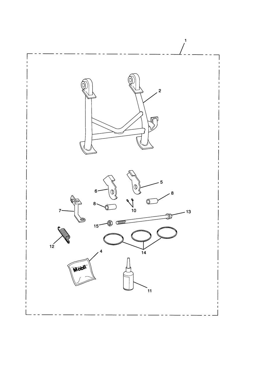 Centre Stand exploded diagram