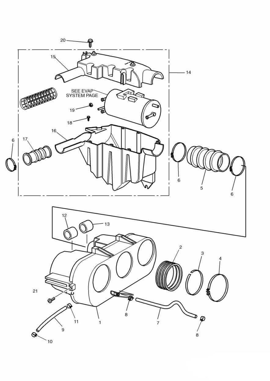 Airbox exploded diagram
