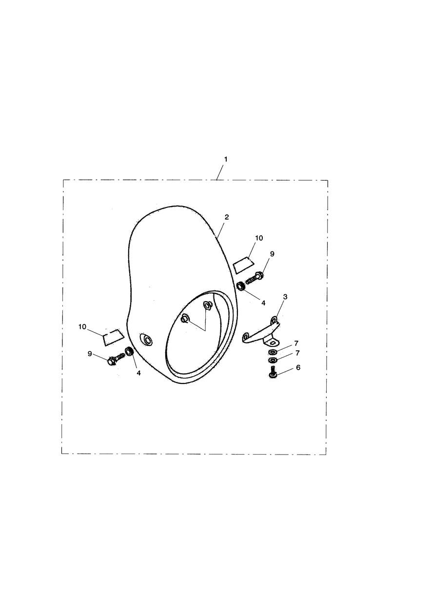 Flyscreen Kit, Solid White Stripe exploded diagram