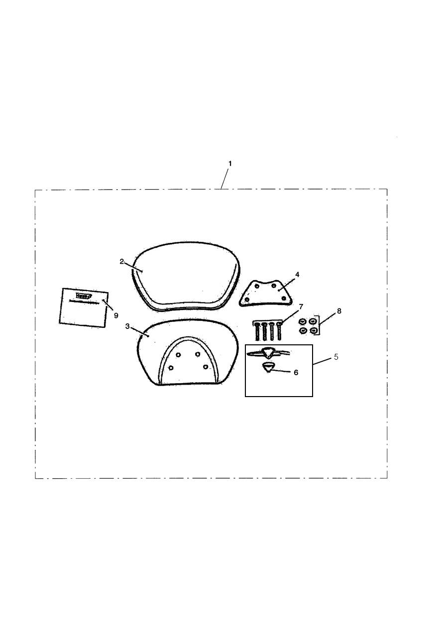 Longhaul Backrest Pad, Passenger exploded diagram