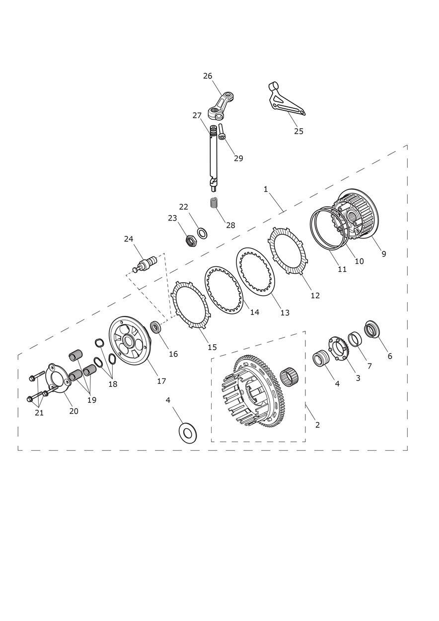 Clutch exploded diagram
