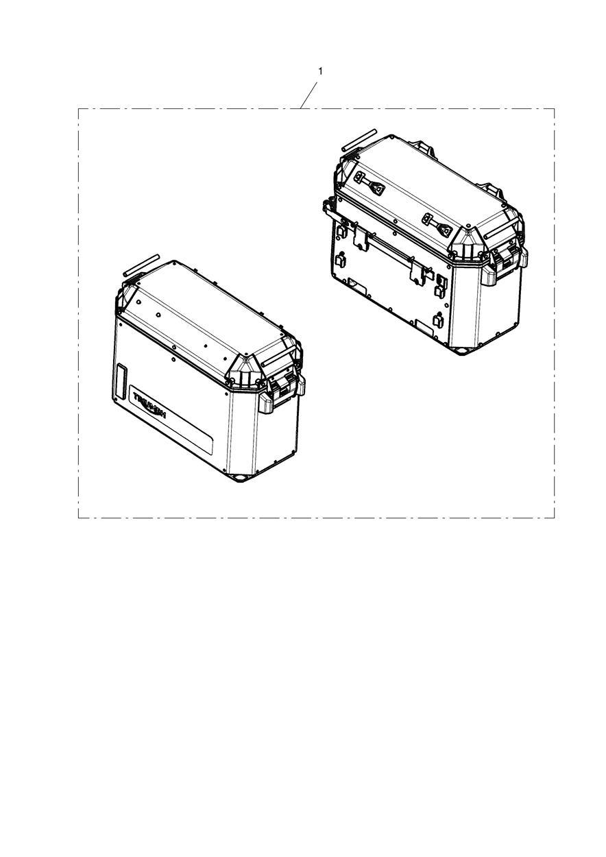 Aluminium Pannier Kit, Slv exploded diagram