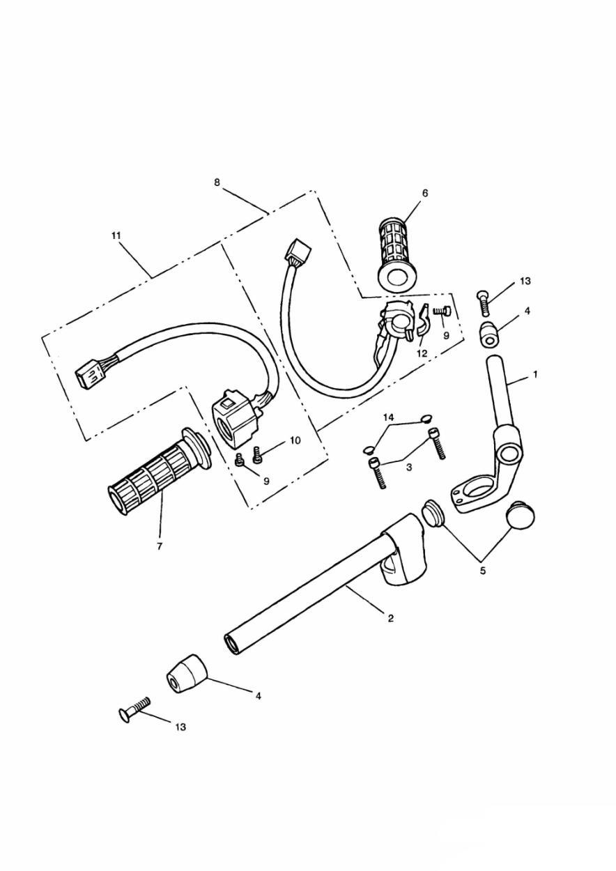 Handlebars and Switches exploded diagram