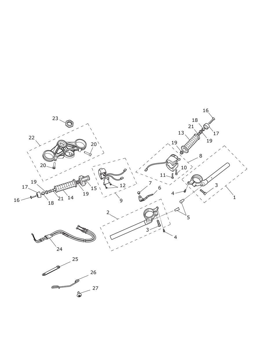 Handlebars & Switches exploded diagram