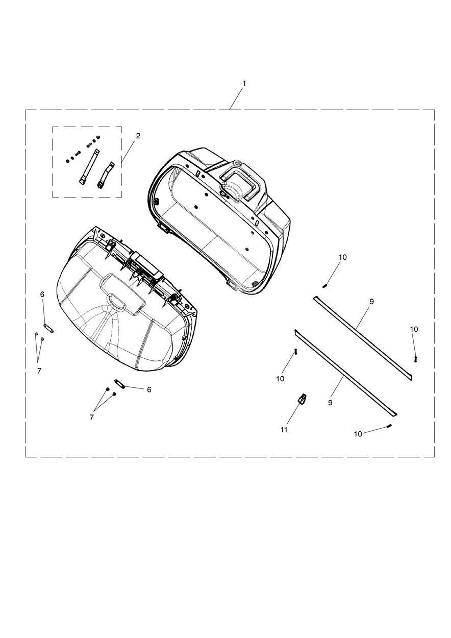 Top Box Assembly, Coverless exploded diagram