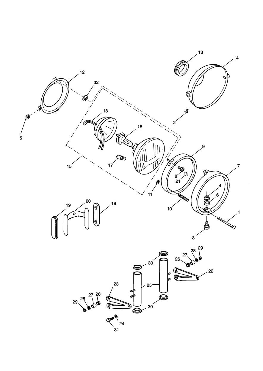Headlight Assembly exploded diagram
