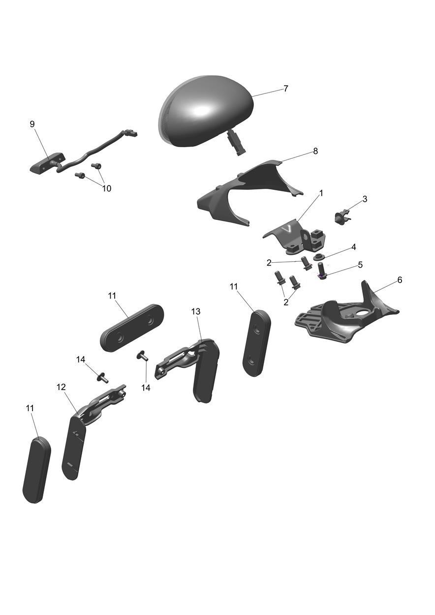Rear Light - US & CA Only exploded diagram