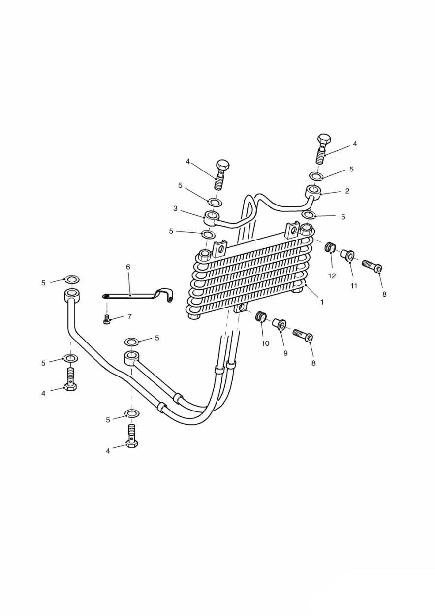 Oil Cooler exploded diagram