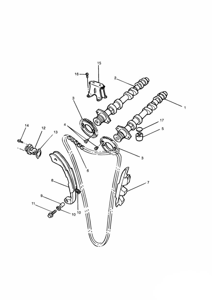 Camshaft and Drive exploded diagram