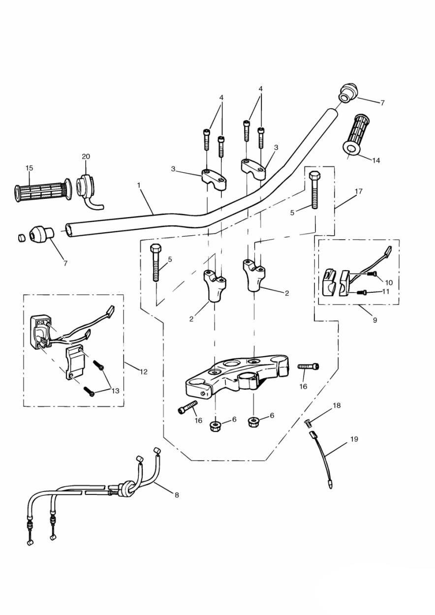 Handlebars and Switches exploded diagram