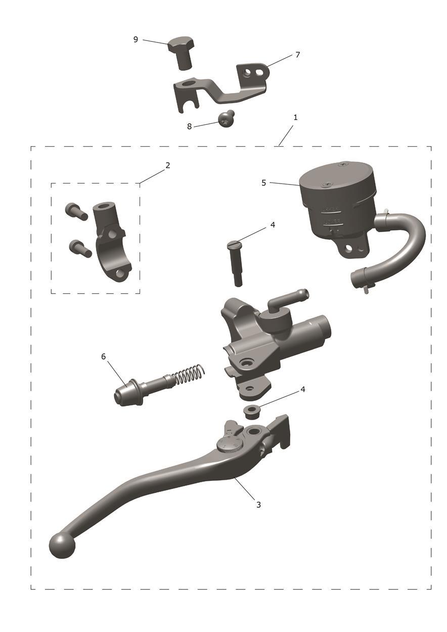 Front Master Cylinder Assy exploded diagram