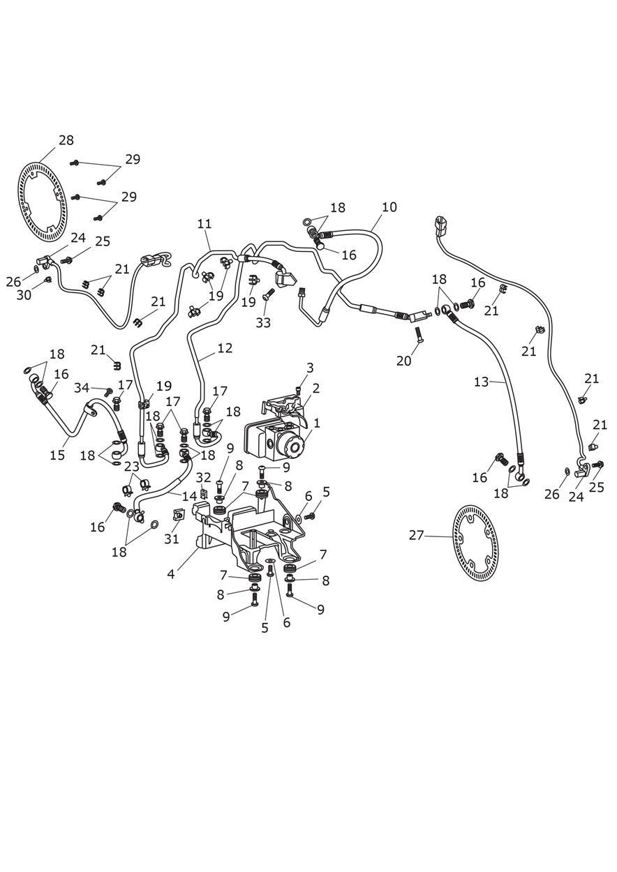ABS System exploded diagram
