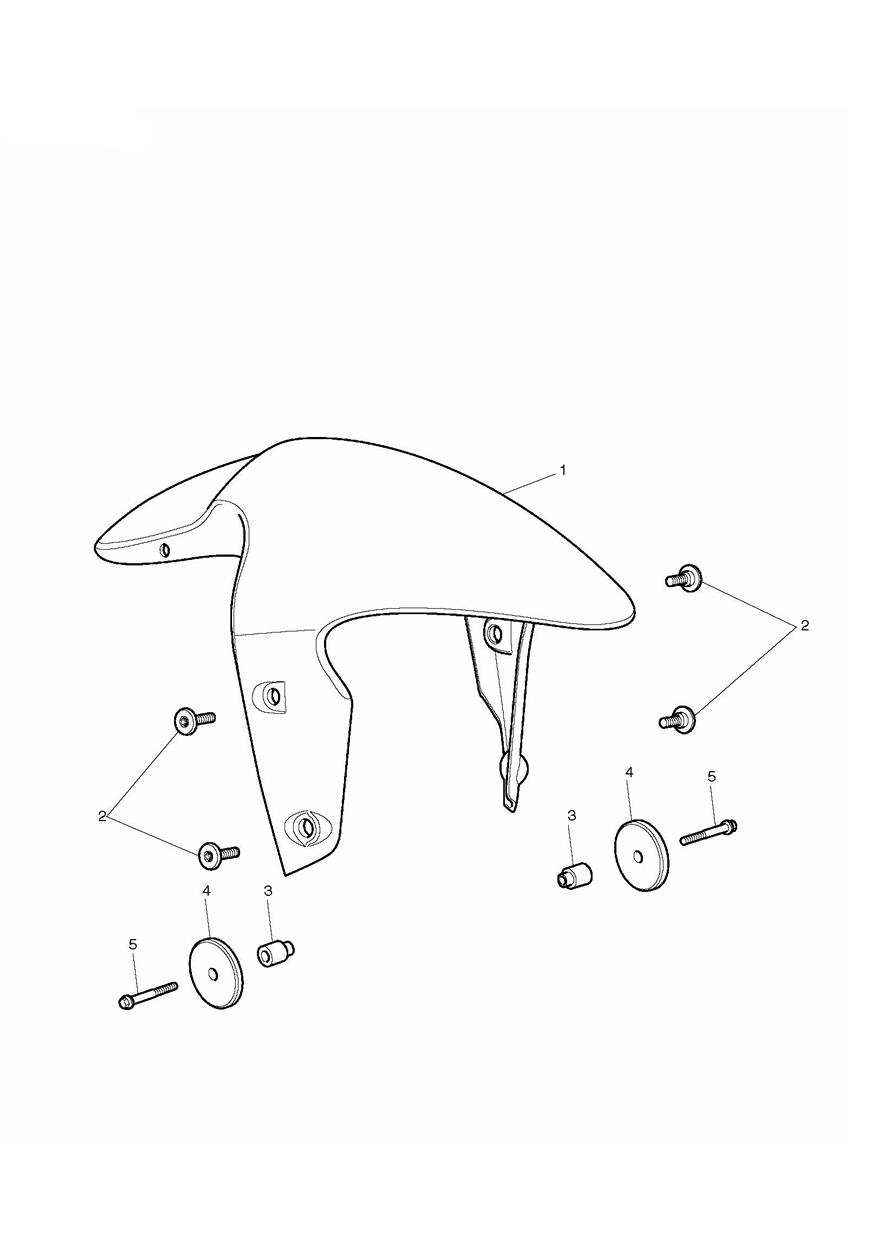 Front Mudguard exploded diagram