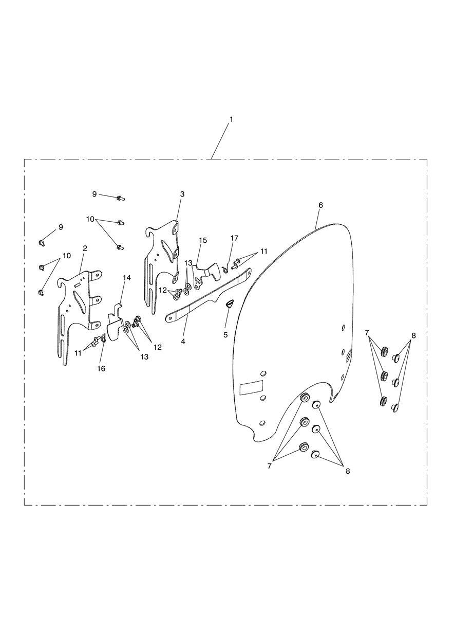 Screen, Tall exploded diagram