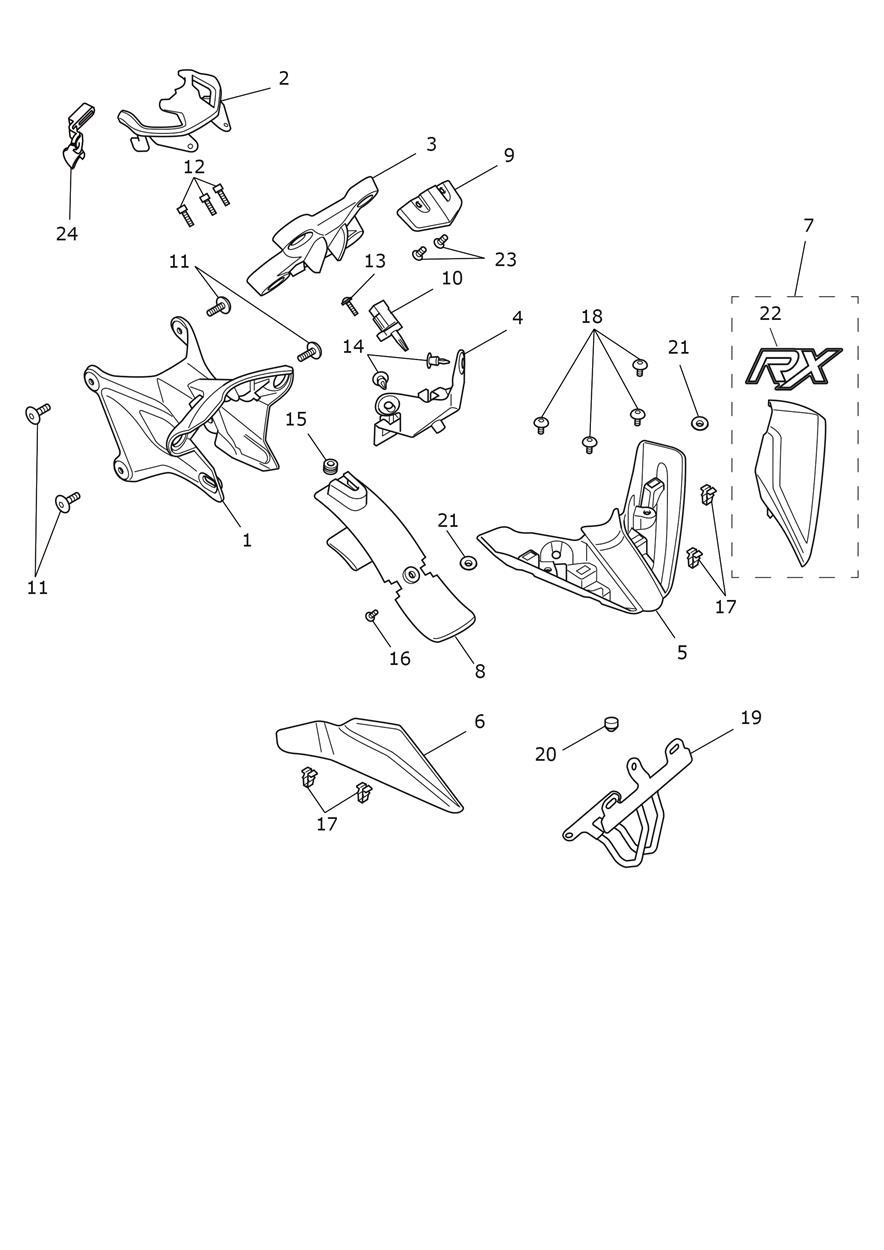 Cockpit & Front Subframe Assy exploded diagram