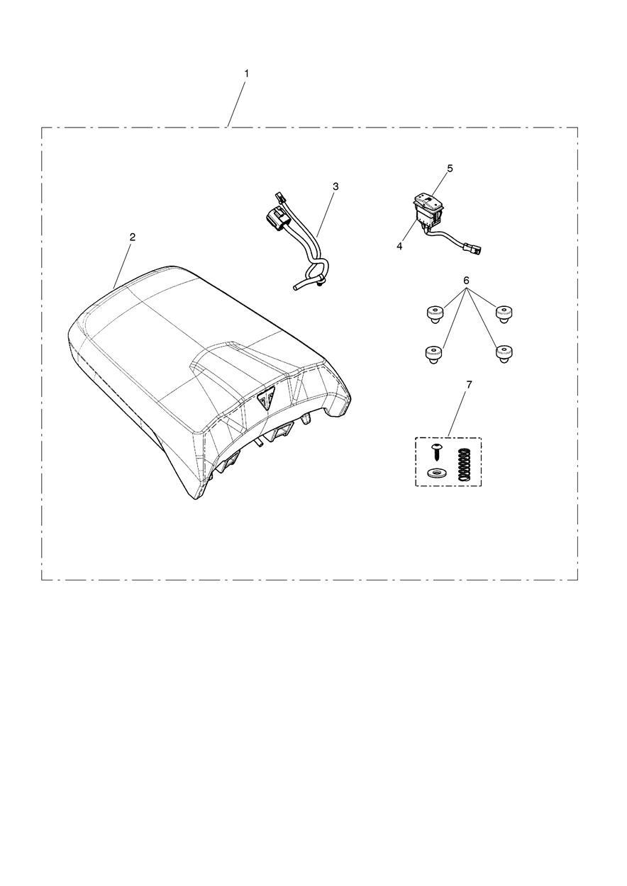 Pillion Seat, Heated Kit exploded diagram