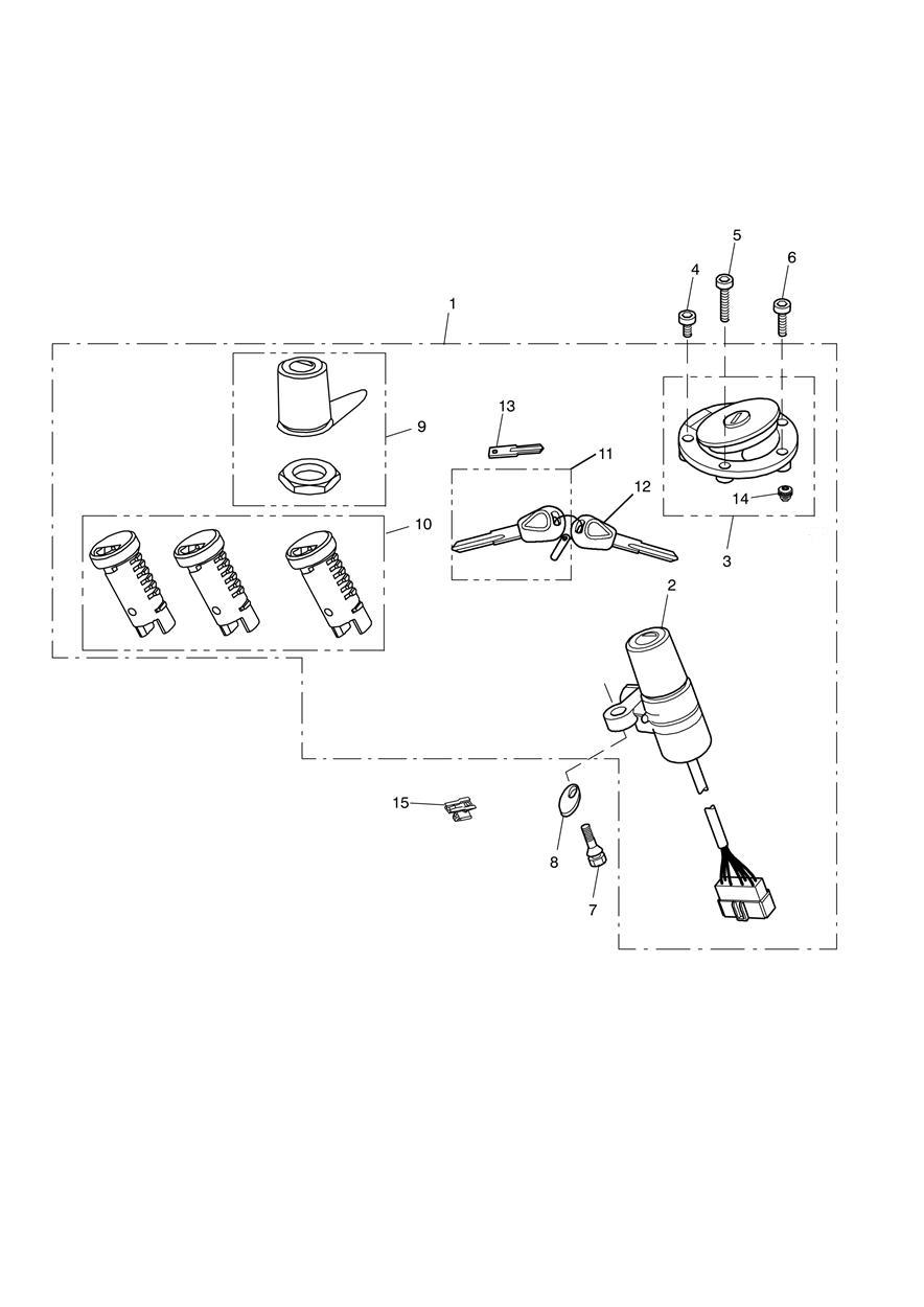 Ignition Switch & Lock Set exploded diagram