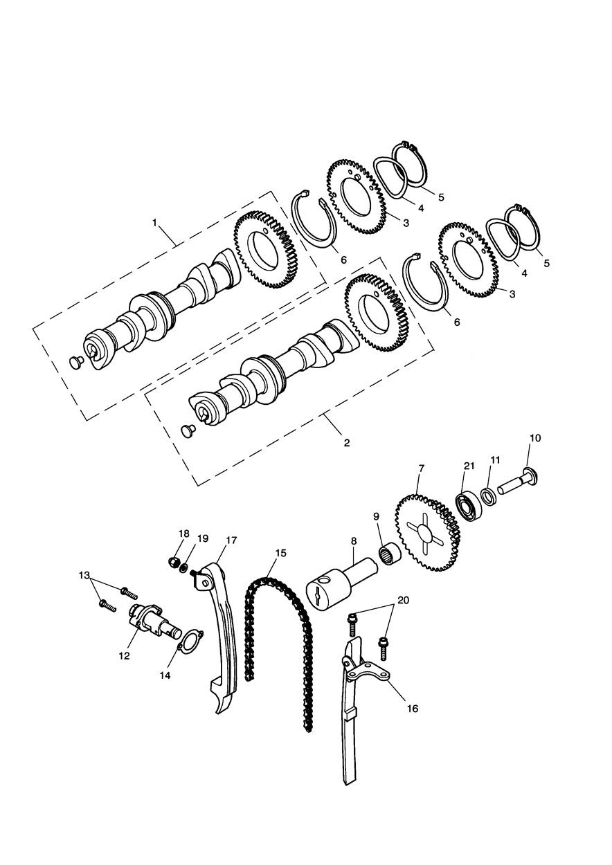 Camshaft & Camshaft Drive exploded diagram