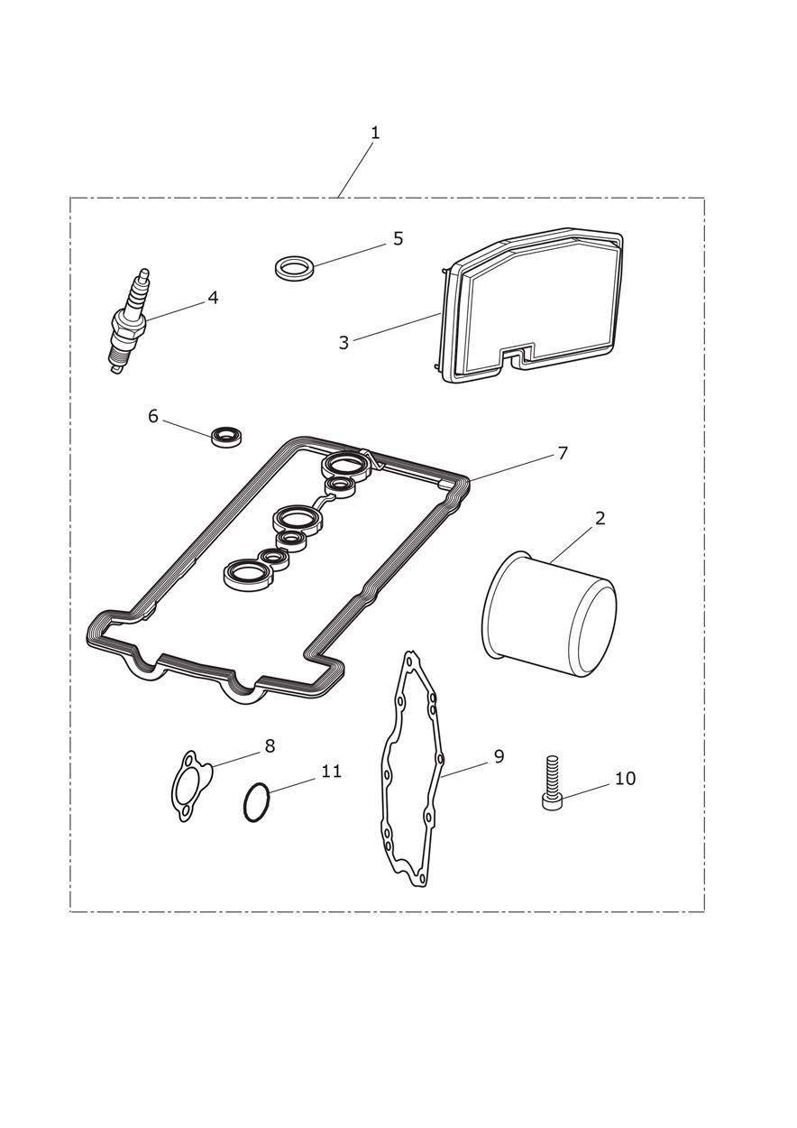 Engine Service Kits exploded diagram