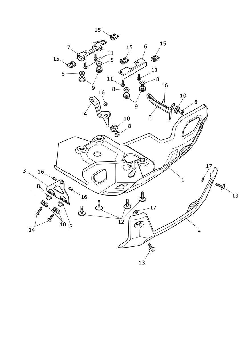 Sumpguard exploded diagram