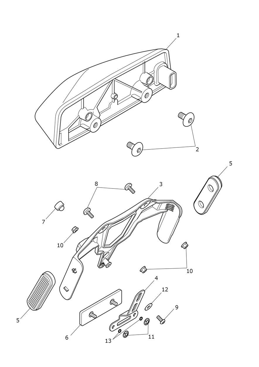 Rear Light & Reflectors exploded diagram