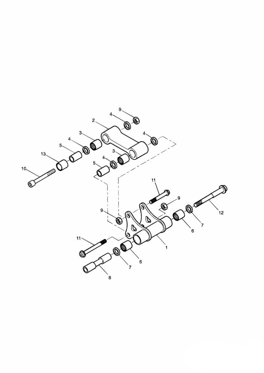 Rear Suspension Linkage exploded diagram